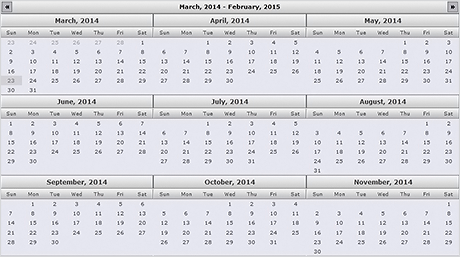 Calendar for ASP.NET Control: Views