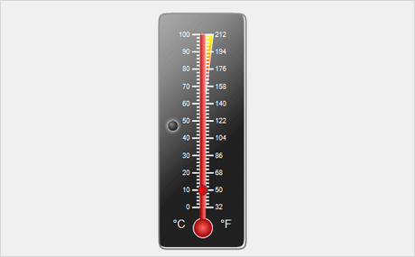 WinForms Thermometer Gauge