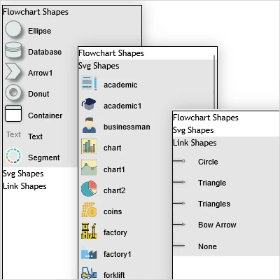 The Plaette control in MindFusion Diagramming for Blazor