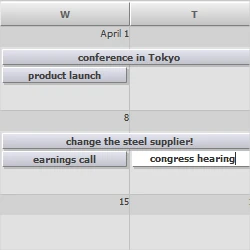 Speedy In-place edit of schedule items