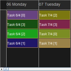 A horizontal list view with high-speed endless scroll thanks to the virtual item space feature