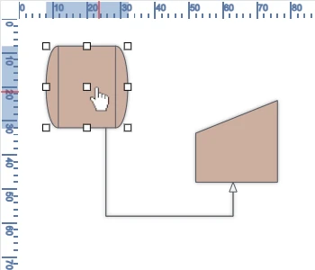 The ruler control is one of the auxiliary controls in the JavaScript diagram library