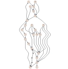 A flowchart arranged with the Layered layout algorithm provided by the JavaScript diagram library from MindFusion