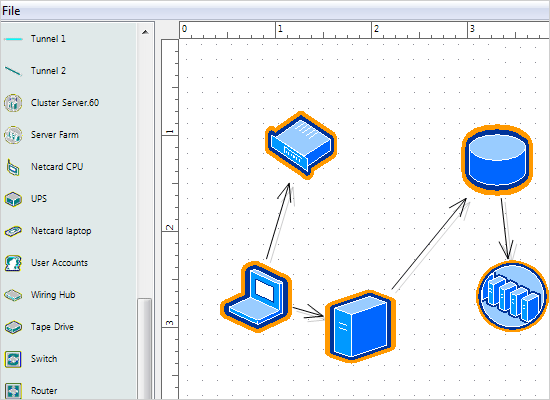 WinForms Diagram Control with Visio Stencils